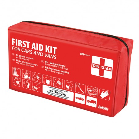 Lampa Kit Pronto Soccorso "First Aid Kit" per Auto e Furgoni - NORME DIN 13164