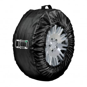 Lampa Set Copriruota 4 pz "Tyre Wrap Deluxe" in poliestere - Taglia L - (Ø73x35)cm, nero