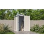 Casetta "Harmony Small Store" in PP con porta battente e finestra (L.134 x P.104 x H.204)cm, grigio chiaro