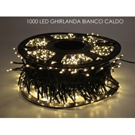 Led 1000 Ghirlanda Bianco Caldo con Bobina
