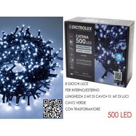 500 Luci Led Bianco Ghiaccio da Esterno – Professionali
