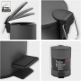 Spirella Pattumiera a pedale Steel 3l colore nero opaco