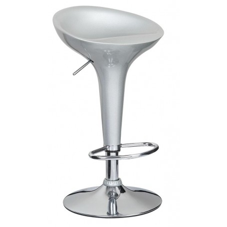 Sgabello da Bar “Boston” in ABS Silver Lucido