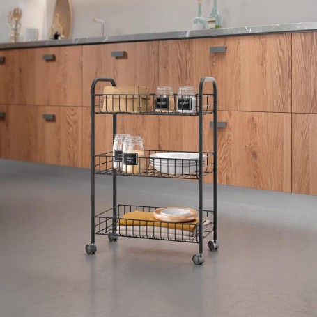 Metaltex Scaffaletto con 3 Cesti “Lugano Copper”