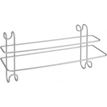 Metaltex  Doppia barra con ganci “Radius Silver” in filo di ferro Polytherm