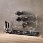 Metaltex Set 3 Portabottiglie Impilabili “Wine Bar12 – Silver”