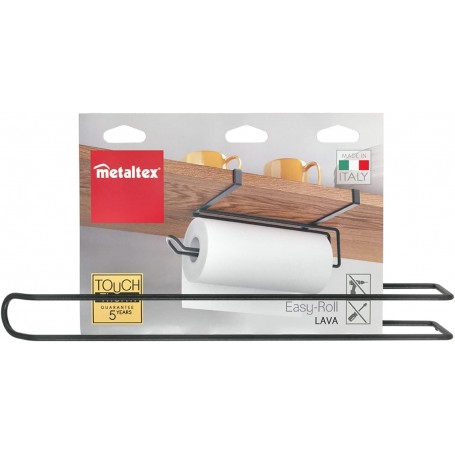 Metaltex  Sottoripiano Porta Rotolo Carta Cucina “Easy-Roll Lava”