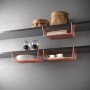 Metaltex Cestello sottoripiano “Canguro 40 – Copper” in filo di ferro Touch-Therm
