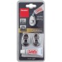 Metaltex Set 2 ganci cromati “Orbit” con colla extra forte Safe Fix