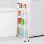 Metaltex Scaffaletto 4 piani extra-slim smontabili “Fino 4” in filo e tubo di ferro