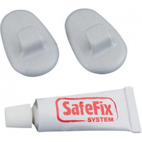 Metaltex Set 2 ganci + colla SafeFix in plastica PA