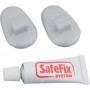 Metaltex Set 2 ganci + colla SafeFix in plastica PA