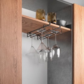 Metaltex Sottoripiano porta calici “My-Glass Lava” 6 posti in filo di ferro Touch-Therm