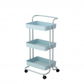 Carrello Cucina Cancun Metallo e PP Tiffany 44x36x84 cm – Carrello Multiuso con Ripiani