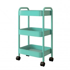 Carrello Cucina Haiti in Metallo Tiffany 44x30x69 cm – Carrello Multiuso Salvaspazio