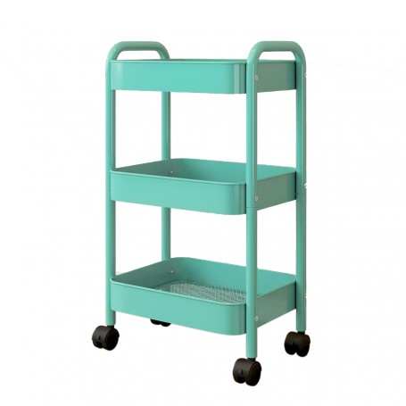Carrello Cucina Haiti in Metallo Tiffany 44x30x69 cm – Carrello Multiuso Salvaspazio