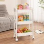 Carrello Cucina Haiti in Metallo Bianco 44x30x69 cm – Carrello Multiuso Salvaspazio