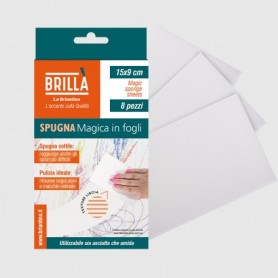 Brillà Spugna Magica in Fogli Liscia – 8 pezzi