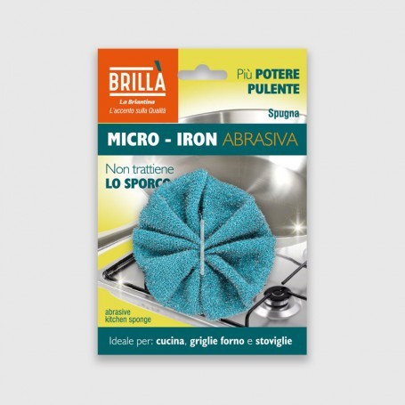 Brillà Spugna Micro-Iron, Anti-Graffio per Pulizia Efficace