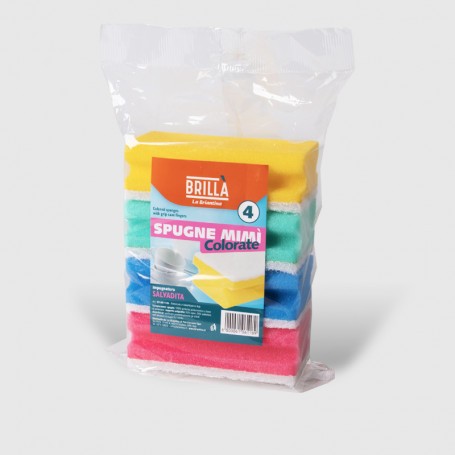 Brillà Spugne Salvamani Mimi 4pz – Spugne con presa protetta