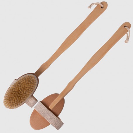 My Spazzola Lavaschiena in Legno – Spazzola bagno con manico