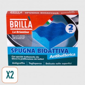 Brillà Spugne Bioattiva 2pz – 7x11cm Spugne multiuso