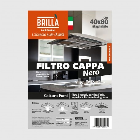 Filtro Cappa Brillà Nero – Ricambio Universale