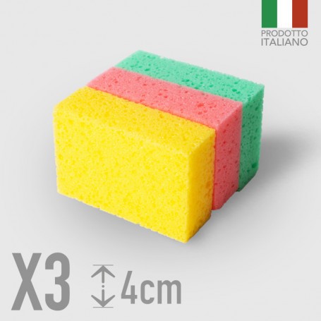 Spugne Cucina Tris Brillà (4x8x12 cm)