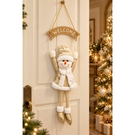 Appendino Natalizio da Porta con Personaggio, Altezza 70 cm, 3 Assortiti