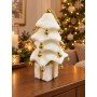 Albero natalizio luminoso con pacco dono, 45 cm, 29 LED bianco caldo e multicolore