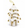 Albero natalizio luminoso con pacco dono, 45 cm, 29 LED bianco caldo e multicolore