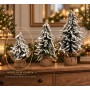 Albero di Natale innevato con base in juta – Ø 6 x H 26 cm
