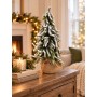 Albero di Natale innevato con base in juta – Ø 8 x H 34 cm