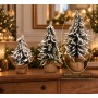 Albero di Natale innevato con base in juta – Ø 8 x H 44 cm