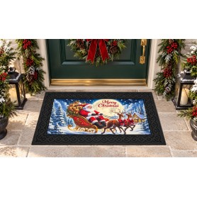 Tappeto Natalizio Luminoso e Musicale con Funzione Try-Me, 45 × 75 cm