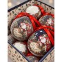 Set 14 Palline di Natale 75 mm Mix 2 Assortimenti con Scatola Decorativa