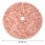 Copribase Albero di Natale in Pelo Sintetico Rosa Ø 90 cm