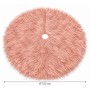 Copribase Albero di Natale in Pelo Sintetico Rosa Ø 120 cm