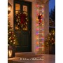 Babbo Natale con Scala Luminosa 1 m RGBY Multicolor IP44
