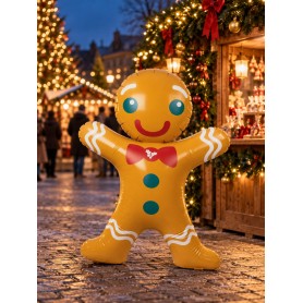 Gingerbread Natalizio Gonfiabile H 100 cm
