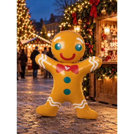 Gingerbread Natalizio Gonfiabile H 100 cm