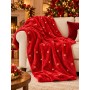 Plaid Natalizio Rosso con Oro 125 × 150 cm – 3 Assortimenti