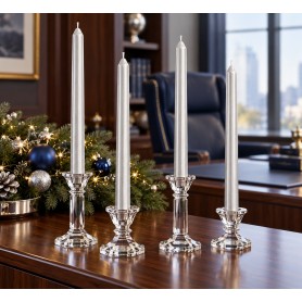 Set 4 Candele Lisce Silver da 30 cm