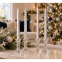 Set 4 Candele Lisce Silver da 30 cm