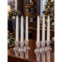 Set 6 Candele Lisce Silver da 20 cm