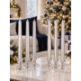 Set 6 Candele Lisce Silver da 20 cm