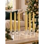 Set 6 Candele Lisce Oro da 20 cm