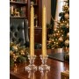 Set 2 Candele Graffiate da 25 cm Oro