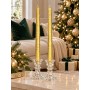 Set 2 Candele Graffiate da 25 cm Oro