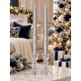 Set 2 Candele Graffiate da 25 cm Silver